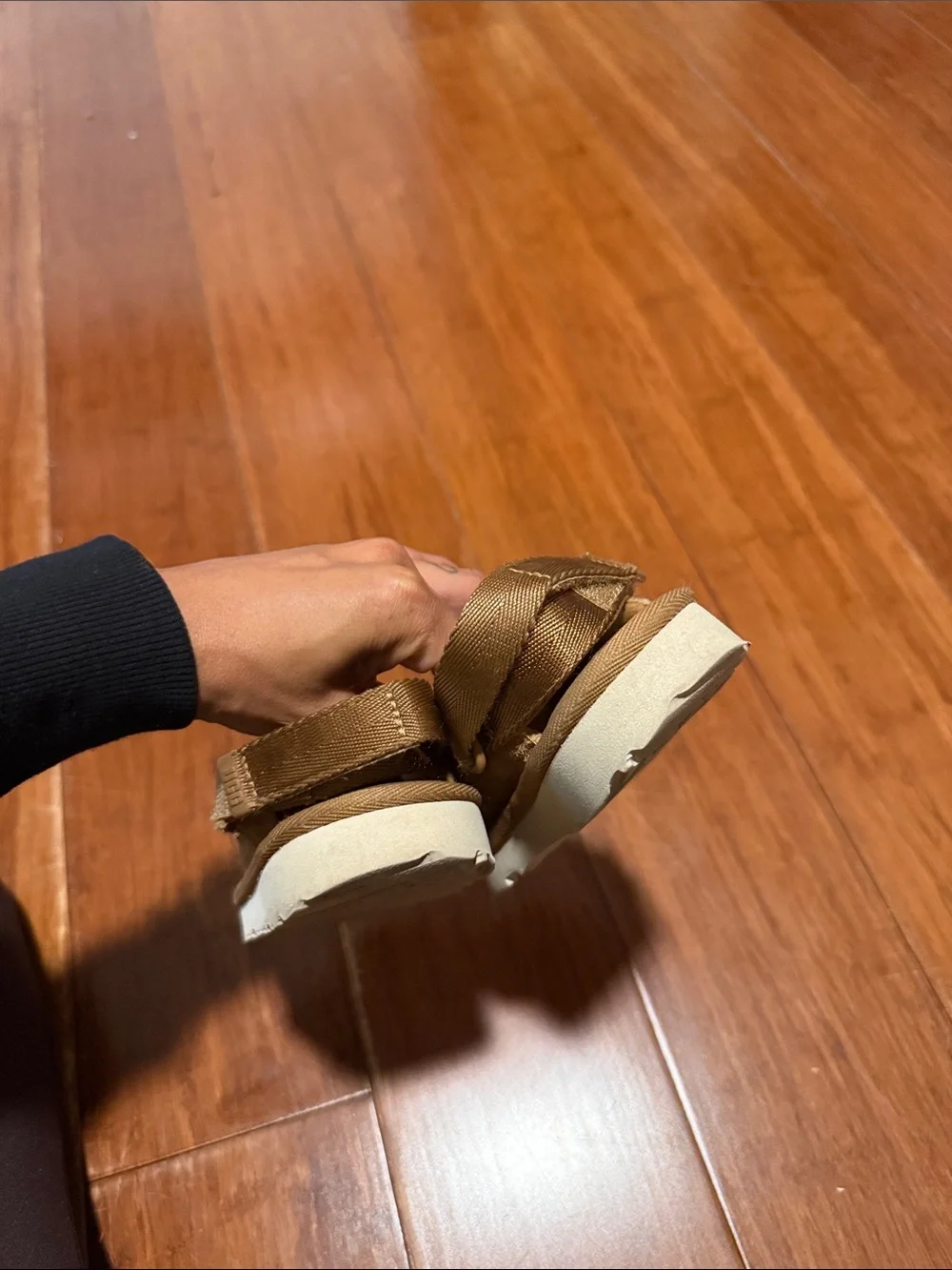 UGG Kids Suede Slip-Ons in Tan